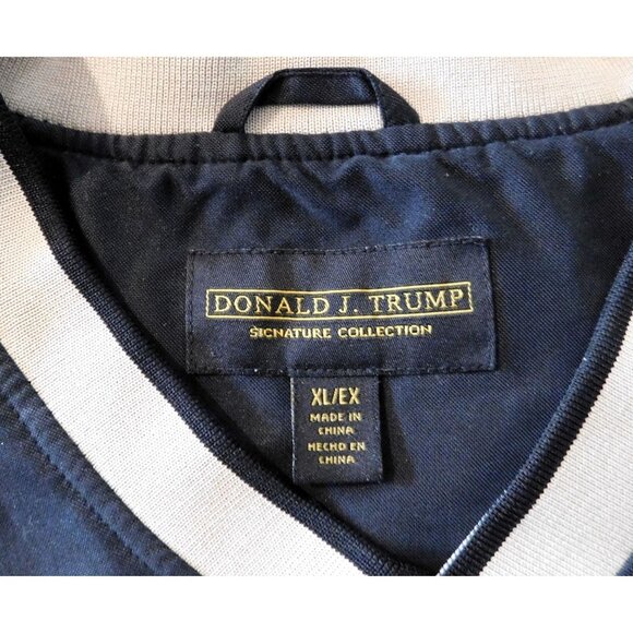 Donald Trump Signature Collection XL Black Pullover Windbreaker Jacket Side Zip - Picture 7 of 7